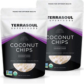 Terrasoul Superfoods coconut chips in a smoothie bowl for crunch and natural flavor