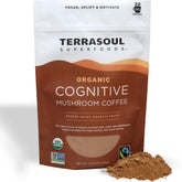 Terrasoul Cognitive Coffee 14oz package resealable pouch for freshness and convenience