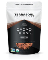 Terrasoul Criollo cacao beans 16oz pack with rich aroma for baking and snacking.