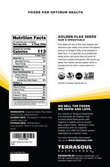 Terrasoul Golden Flax Seeds loose pile highlights golden color and texture