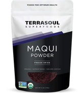 Terrasoul Maqui Berry Powder pouch front, ideal for antioxidant-rich smoothies