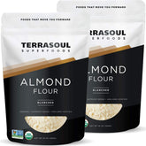 Terrasoul Organic Almond Flour bag shows fine texture for gluten-free baking
