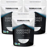 Terrasoul Organic Coconut Flakes, fine shredded, 3lb bag ideal for baking and topping granola