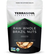Terrasoul Superfoods Organic Brazil Nuts, raw, ideal for snacking and baking.