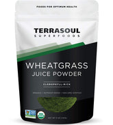 Terrasoul wheat-grass juice powder bottle for daily greens boost