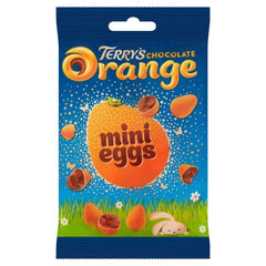 Terry's Chocolate Orange Mini Eggs 80g pack shot, ideal for sharing at celebrations