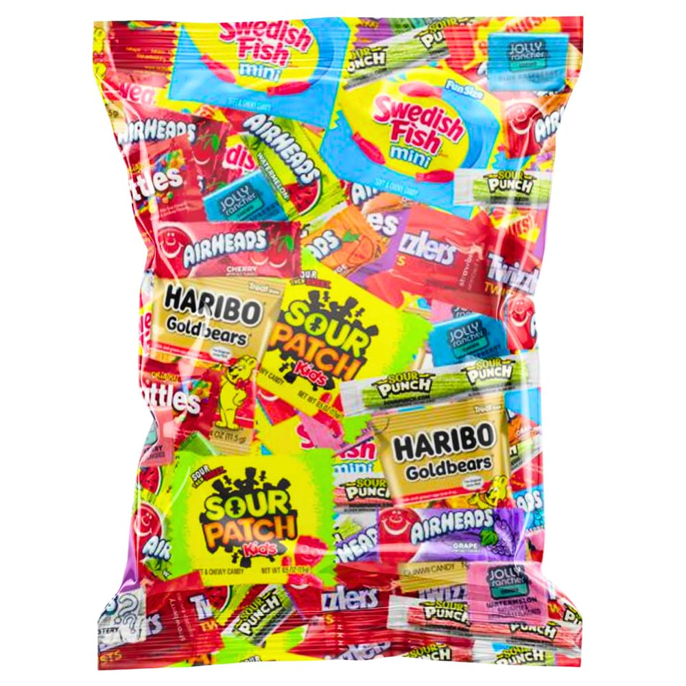Tesel assorted candy variety mix image showing vibrant colors for party favors and candy buffets