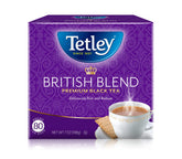 Tetley British Blend tea cup hot, for a comforting morning experience
