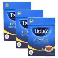 Tetley Elaichi tea bags with fragrant cardamom for a soothing brew.