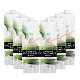 Thai Coco organic coconut water 6pk bottle front view for on-the-go hydration.
