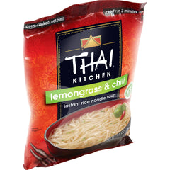 Thai Kitchen gluten-free lemongrass chili broth steaming in bowl with bold flavor.