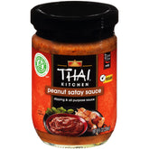 Thai Kitchen Gluten Free Peanut Satay Sauce jar ready for quick meals