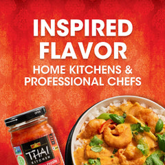 Thai Kitchen Red Curry Paste being stirred on a spoon for quick stir-fry
