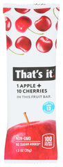 That's It Apple Cherry Fruit Bar packaging front for on-the-go snacking