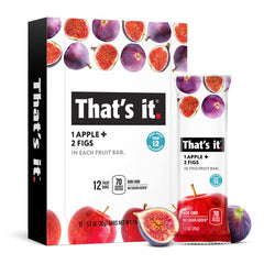 That's it Apple Fig Bar packaging highlights a portable, on-the-go healthy snack.