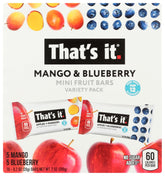 Thats It Blueberry Mango Caddy bar pack, perfect for on-the-go snacking and pantry versatility.