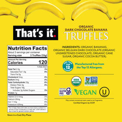 That's it Organic Dark Chocolate Truffles close-up reveals smooth texture and glossy finish.