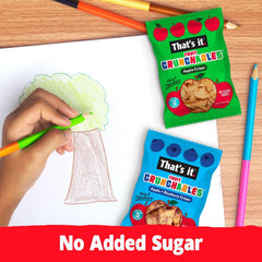 That's It Fruit Crunchables on-the-go pack shown for families seeking convenient healthy snacks.