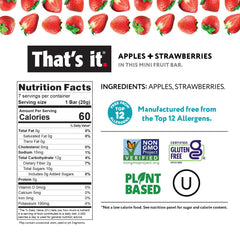 That's it Mini Fruit Bars mango bar close-up, bright natural fruit.