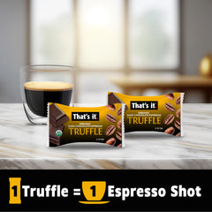 That's it Truffles with vegan gluten-free label emphasize allergy-friendly indulgence.