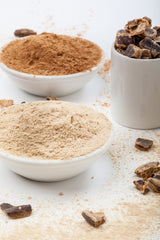 The Australian Carob Co carob powder dispense for precise baking measurements