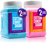 The Candery Raspberry Blue cotton candy sugar with easy pour jar for quick candy making