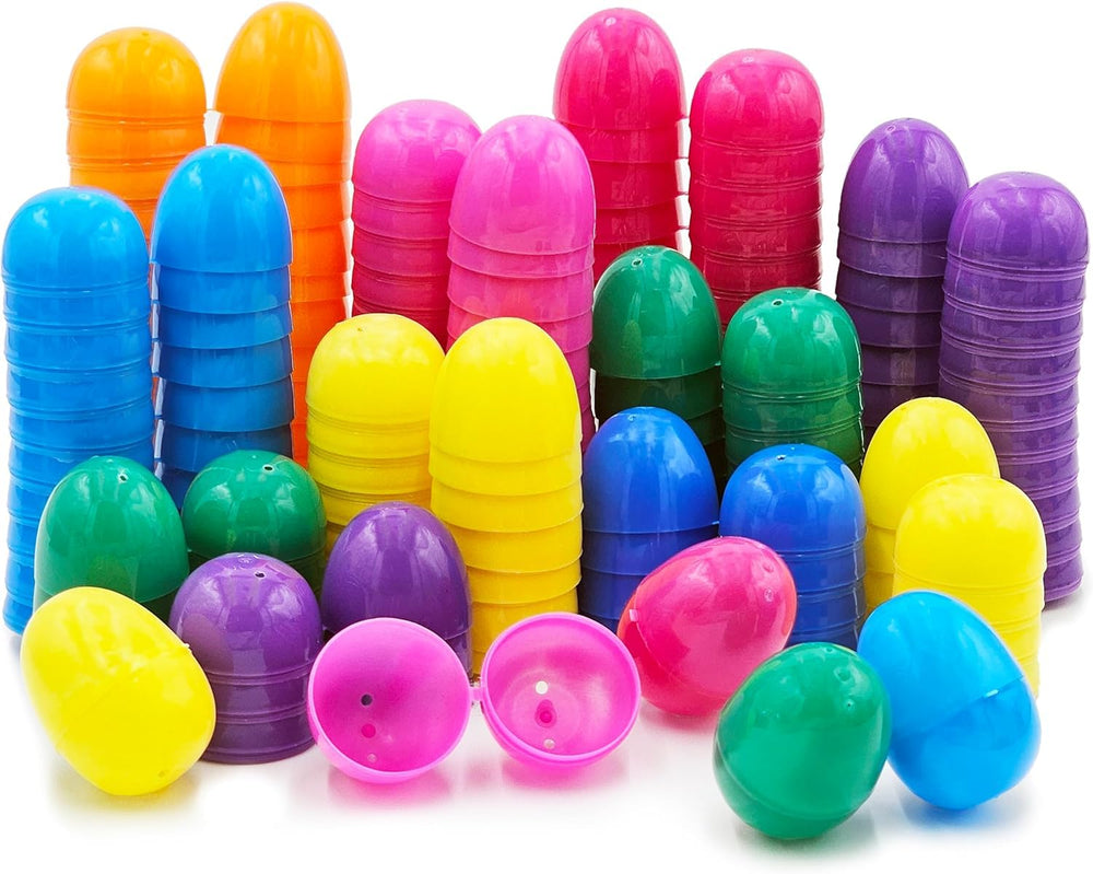 The Dreidel Company fillable Easter eggs with hinges, easy to fill with small surprises.