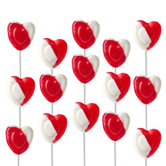 The Dreidel Company Valentines heart lollipops red, ideal for romantic gifts and party favors.