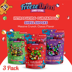 The Freeze Dried Candy Store Sour Shell Shock 4oz—tangy bite for a fun surprise.