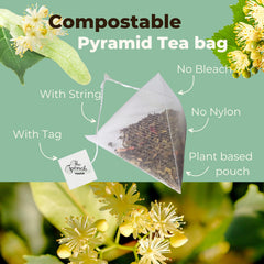 The French Touch pyramid bags showcase biodegradable packaging for eco-friendly tea rituals.