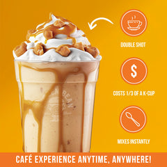 The Frozen Bean cold frappe blended espresso glass with creamy texture and refreshing finish