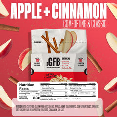 The GFB Apple Cinnamon Oatmeal Cups steaming bowl after microwaving.