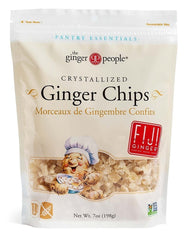 The Ginger People crystallized ginger chips in a 2-pack, ideal for snacking and baking.