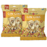 The Ginger People Gin Gins Double Strength bag front, convenient on-the-go candy for stomach comfort