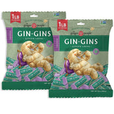 The Ginger People Gin Gins original ginger chews in a 2-pack for digestive support.