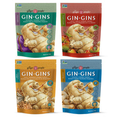 The Ginger People Gin Gins Original ginger chews offer bold flavor and chewy texture for on-the-go cravings.