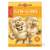 The Ginger People hard ginger candy in box showcases premium fresh ginger for on-the-go snacking.