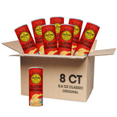 The Good Crisp Company Original gluten free potato chips canister for easy portion control at lunch