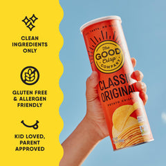 Gluten free chips resealable pack preserving freshness