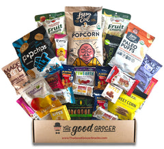 The Good Grocer gluten-free vegan cookies in an all-in-one snack care package