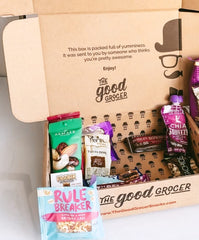 The Good Grocer cookies in the care package offering a tasty treat