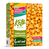 The Granola Bakery TGB Cinnamon Macadamia snacks pack highlighting keto-friendly, low-sugar indulgence