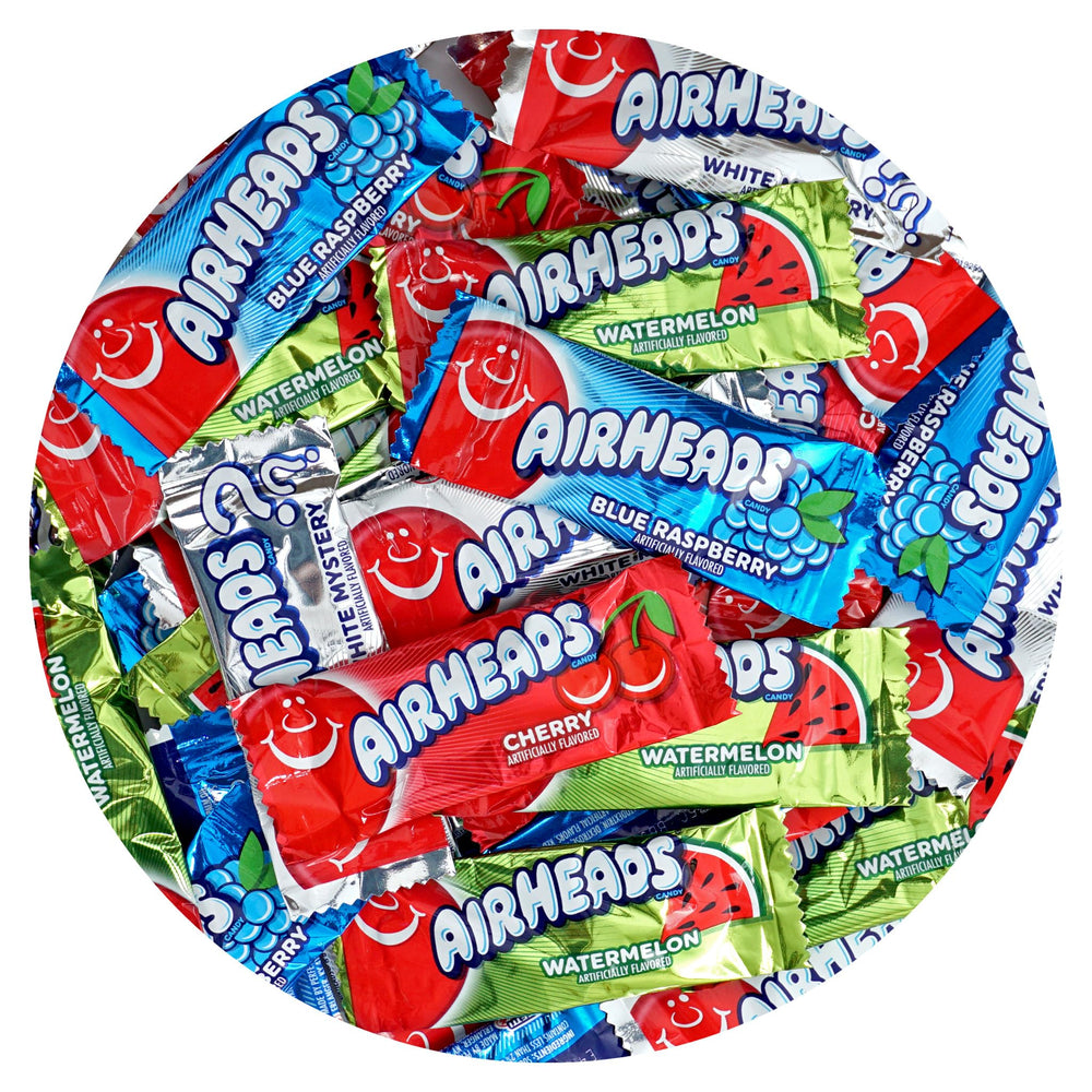 THE HAMPTON CANDY COMPANY AirHeads Minis assorted flavors bulk bag for on-the-go snacking.