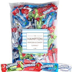 AirHeads Minis cherry flavor closeup, ideal for quick treats and lunchboxes.