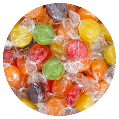 The Hampton Candy Company assorted fruit discs offer a colorful crowd snack.