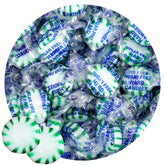 The Hampton Candy Company Arcor sugar-free spearmint starlight mints bag front view; ideal for sugar-free snacking.