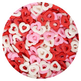 The Hampton Candy Company heart confetti sprinkles in a jar for festive cake decorating