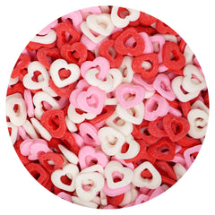 The Hampton Candy Company heart confetti sprinkles in a jar for festive cake decorating
