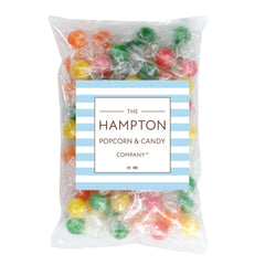 The Hampton Candy Company 1 lb bulk bag of sour candy balls for parties.