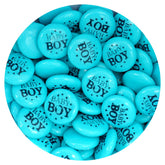 The Hampton Candy Company baby boy blue gum buttons 2lb bag front view for baby shower centerpiece